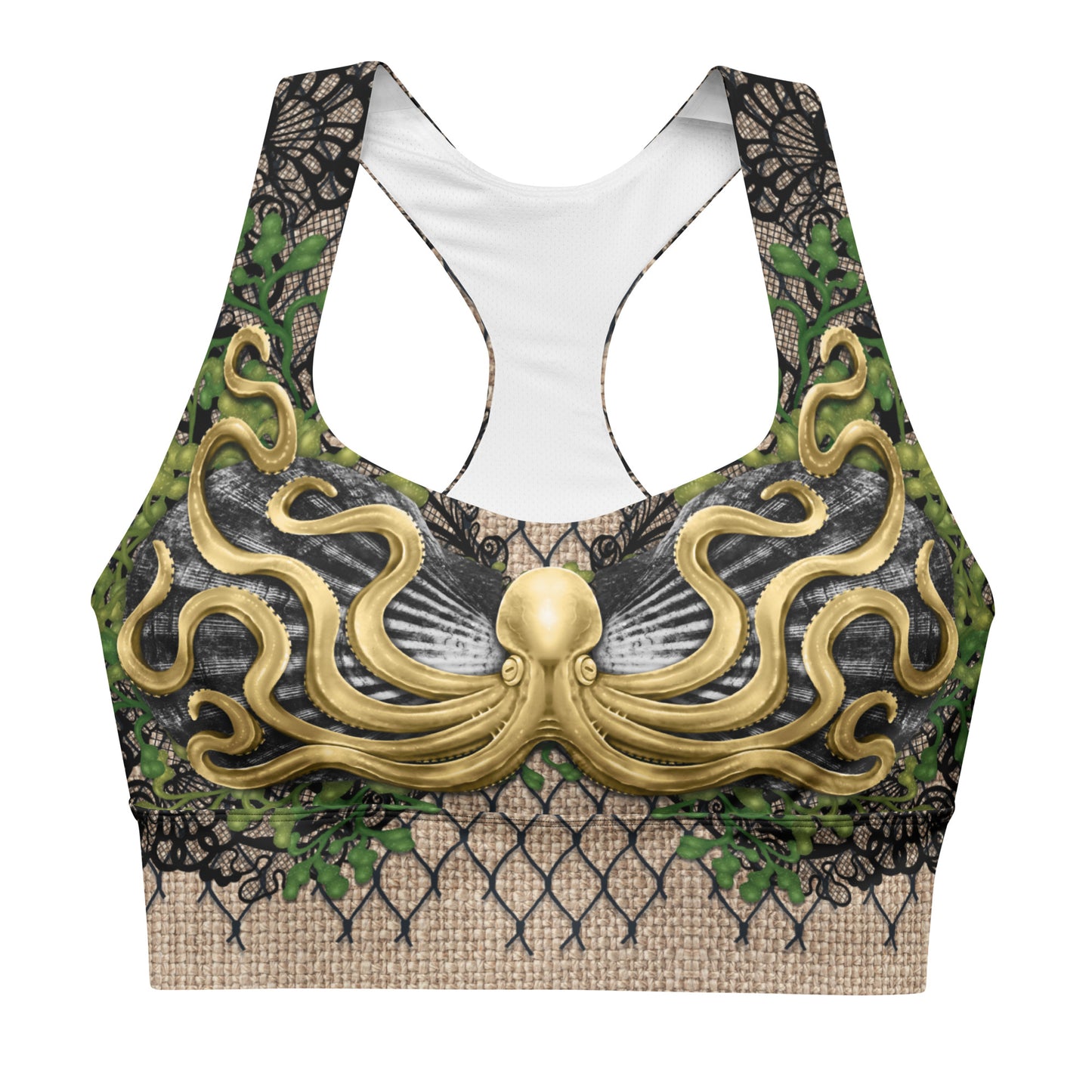 Gold Octopus "Shellusion" Merfolk Top