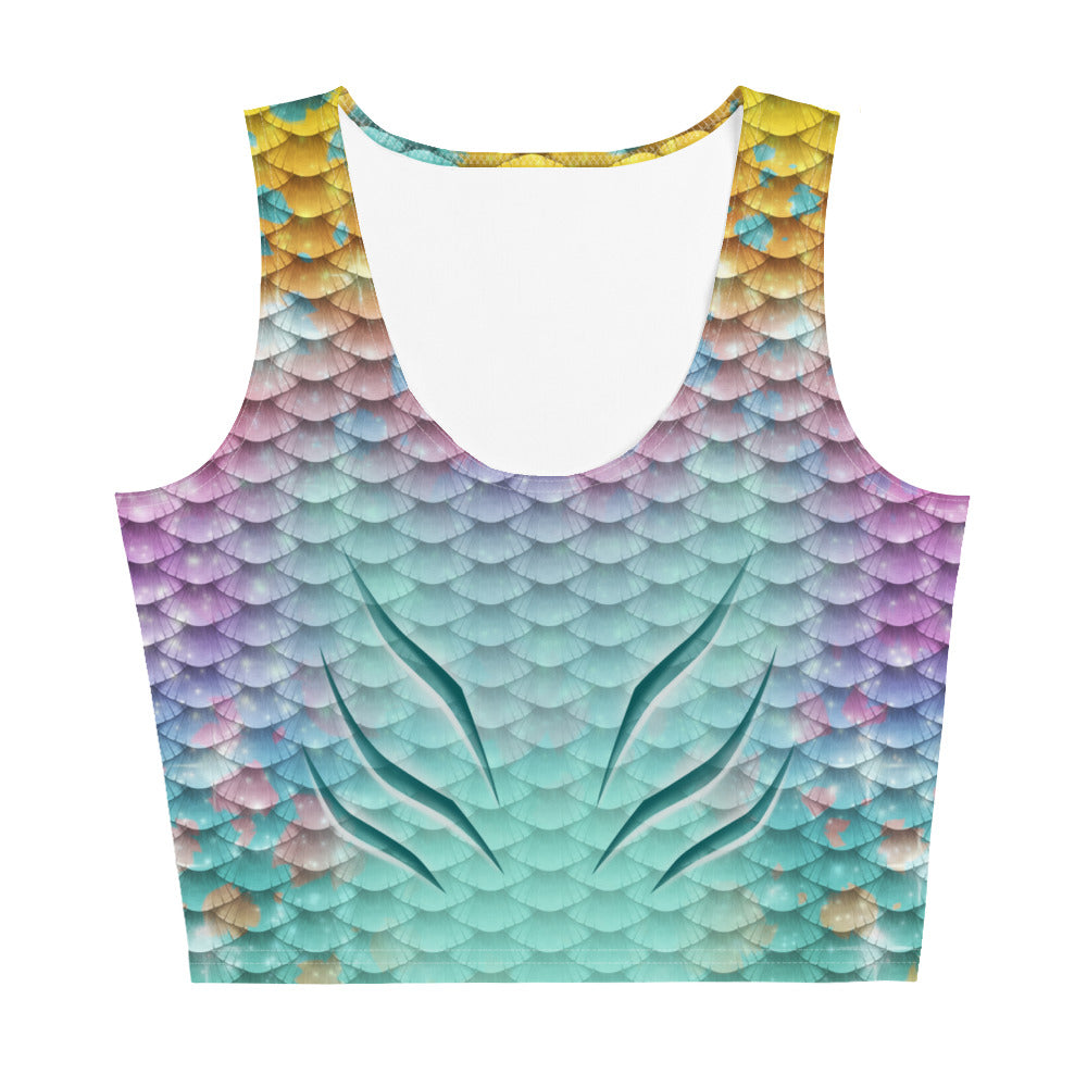 Rainbow Dazzle Mermaid Crop Top